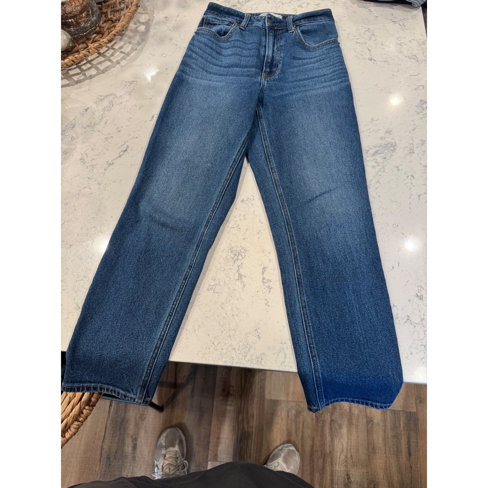 Abercrombie & Fitch Curve Love The Mom High Rise Jeans Blue Size 24 00R
